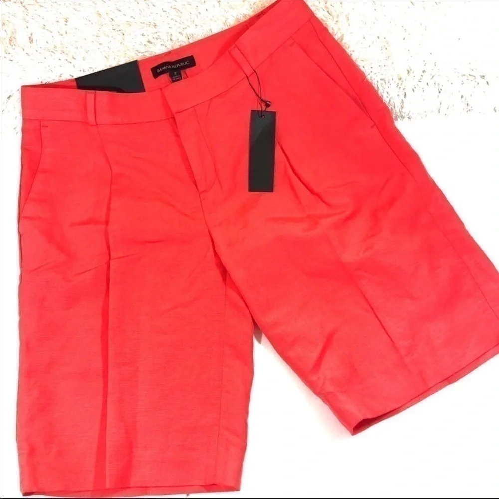 Banana Republic Linen Avery Bermuda Shorts 2